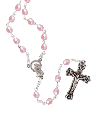 Loose Acrylic Rosary - Pink   (L/6288/PINK)