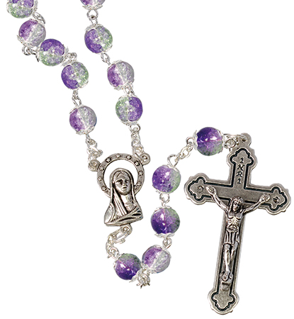 Loose Glass Rosary/Purple   (L/6304/PURPLE)