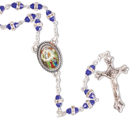 Loose Glass Rosary/8 mm Bead/Blue   (L/6316/KNOCK)